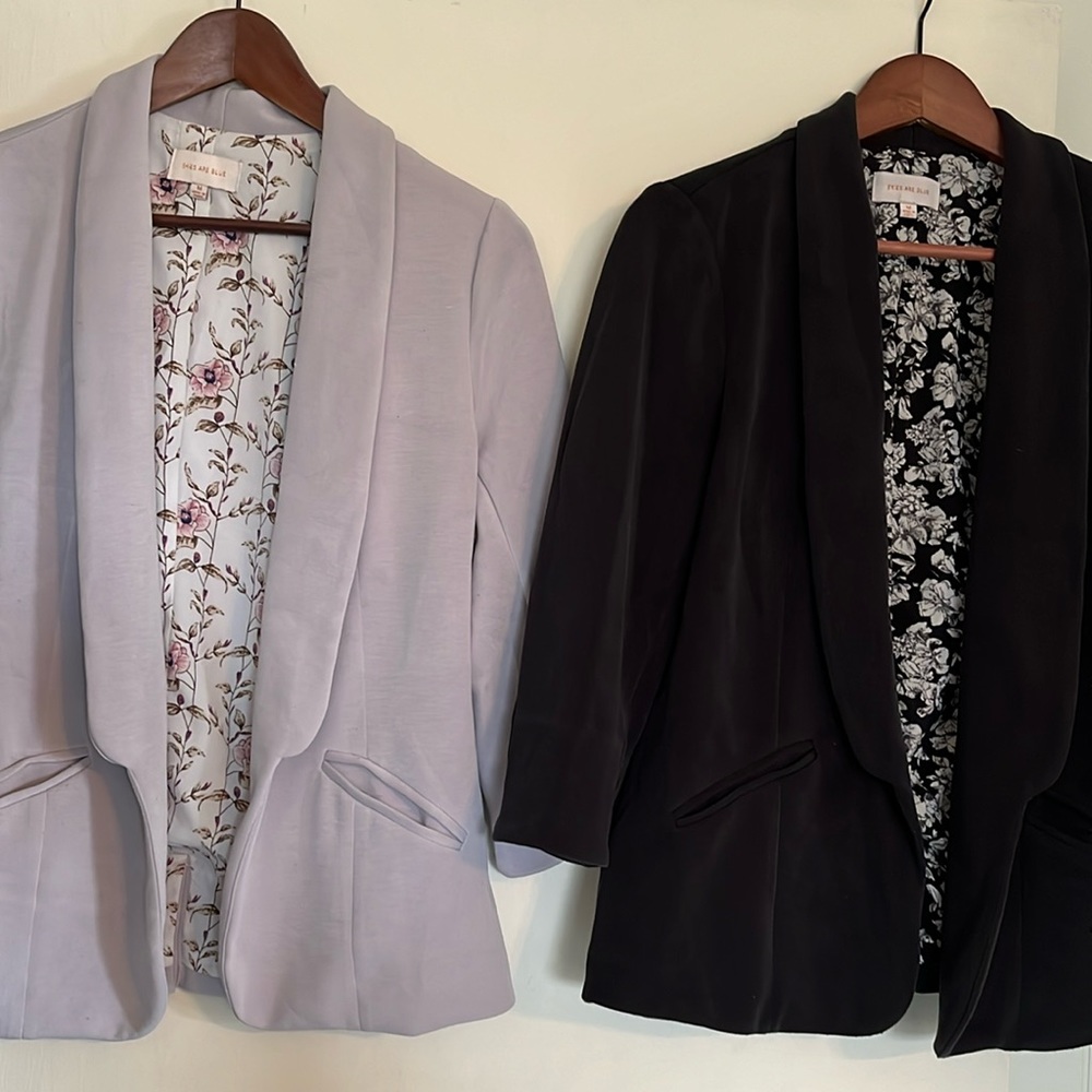 Skies Are Blue Blazer 2 for 1! 3/4 length sleeve size Medium